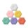 Radiergummi-  " Thermoplast " Hexagon- Form/ farblich sortiert ,  im 3er Blister