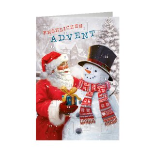 Weihnachten  Glückwunschkarten  " Adventskalender"   6-fach sortiert