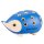 Igel / Stiftehalter Tischständer "  Kleiner Holzigel -  Blau "  mit Farbstiften