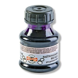 Stempelfarbe " KOH-I-NOOR " - violet - , 50  ml PVC - Flasche