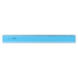 Lineal - Plast 30 cm Skala - Transparent / Blau