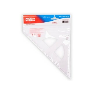 Dreieck - Plast  45° - extra groß / 16 cm Lineal  ,   Transparent