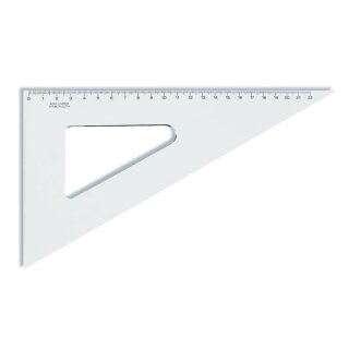 Dreieck - Plast  60°  - extra groß  / 22 cm Lineal  - Transparent