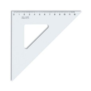 Dreieck - Plast 45° - groß / 12 cm Lineal -...