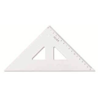Dreieck - Plast  45°  - extra groß  / 16 cm Lineal  - Transparent