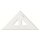 Dreieck - Plast  45°  - extra groß  / 16 cm Lineal  - Transparent