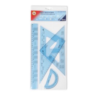 Geometrie- Set Groß / 30 cm Lineal 4 Teile mit...