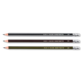 Bleistifte Extra flexible  Graphitstifte mit Radiergummi  - Gradation 2H - im  12er Pack