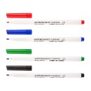 White-Boardmarker - farblich sortiert  / 2,0 mm Rundspitze , im 4er Pack