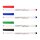 White-Boardmarker - farblich sortiert  / 2,0 mm Rundspitze , im 4er Pack