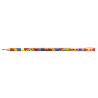 Bleistifte  MIX  mit Radiergummi - Gradation HB -  im 3er Blister