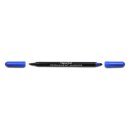 Marker Permanentmarker TWIN Doppelendig - Blau /...
