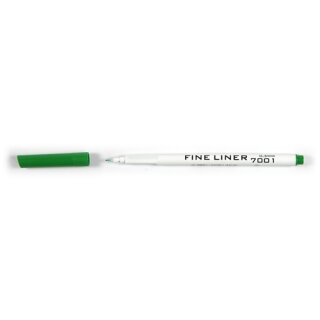 Fineliner  " Grün "   Kunststoff- Rundspitze /  0,3 mm Strichstärke