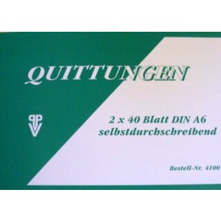 Quittungsblock  A 6  /  2 x 40 Blatt - selbstdurchschreibend