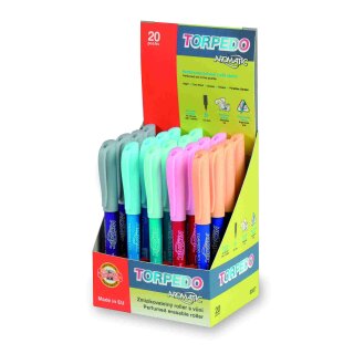 Tintenroller  " TORPEDO  AROMATIC  "  sortiert   / 0,3 mm Strichstärke , im  20er Pack