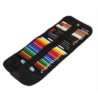 Künstler- Set 37-teilig " Art- Set Stiftetasche "  gefüllt mit versch. Künstler- und  Farbstiften inkl. Zubehör