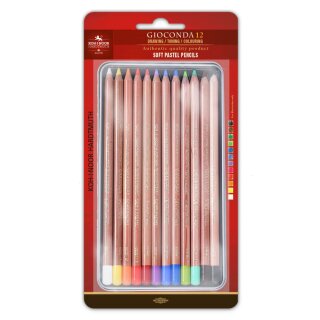 Pastellkreidestifte „GIOCONDA“ Softpastell 12er Set, im Metalletui / Blister