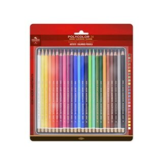 Polycolor- Künstlerfarbstifte  24er Set im Metalletui / Blister