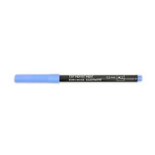 Fineliner - Feinschreiber ,  Rundspitze - 0,3 mm Strichstärke  / 13 - Light Blue