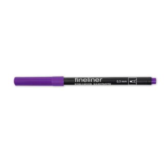 Fineliner - Feinschreiber ,  Rundspitze - 0,3 mm Strichstärke  / 22 - Violet