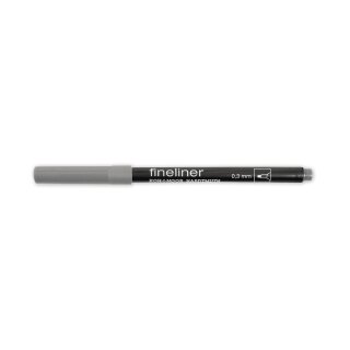 Fineliner - Feinschreiber ,  Rundspitze - 0,3 mm Strichstärke  / 23 - Grey