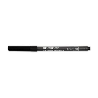 Fineliner - Feinschreiber ,  Rundspitze - 0,3 mm Strichstärke  / 24 - Black