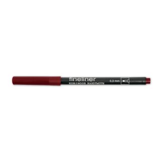 Fineliner - Feinschreiber ,  Rundspitze - 0,3 mm Strichstärke  / 28 - Red Brown