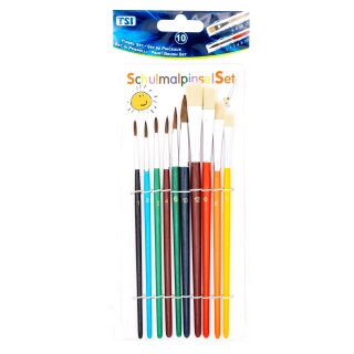 Pinsel- Set 10er Aquarell/Borstenpinsel