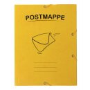 Sammelmappe Postmappe A4 -gelb,  mit Aufdruck und Gummizug