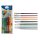 Pinsel- Set 10er - Aquarellspitzpinsel /Borstenflachpinsel mit Kunststoffgriffen