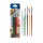 Pinsel- Set 6er -  Aquarellspitzpinsel /Borstenflachpinsel mit Kunststoffgriffen
