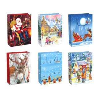 Weihnachten  Geschenktüte  Kinder -Mittel  18 x 10 x 23 cm - A5 , sortiert