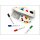 Textilmarker  Jumbo 2,5 mm  Rundspitze / farblich sortiert , im 6er Pack