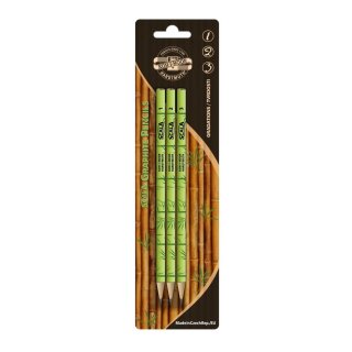 Bleistifte " Bambus " Härtegrad 1,2,3 / B,HB,H - 3er Pack