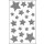 Weihnachten  Sticker  " Sterne mit Silber - Glimmer " im Polybeutel