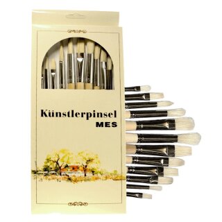 Pinsel- Set 12er Borstenpinsel gemischt VE12
