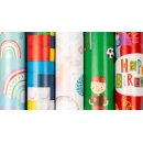 Geschenkpapier  " Kinder " 2,0 m x 70 cm , ca. 56 g/m²  ,  sortiert