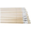 Pinsel- Set 12er Borsten- Flachpinsel mit langem Stiel VE12