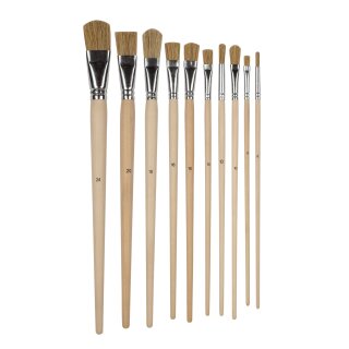 Pinsel- Set 10er Borstenpinsel gemischt VE 10