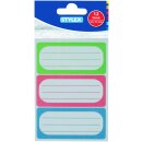 Etiketten- Buch,- Heftetiketten 34 x 74 mm , sortiert im...