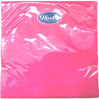 Servietten " uni pink " sortiert ,3-lagig , 33 cm x 33 cm , im 20er Pack