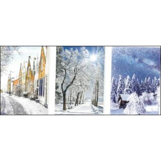 Weihnachten  Glückwunschkarte - Fotokarte " Winter " mit Versandumschlag ,  sortiert