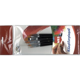 Pinsel- Set 6er golden Synthetikhaar gemischt VE12