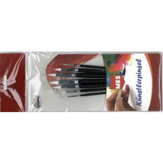Pinsel- Set 7er Spitzpinsel weißes Synthetikhaar VE12