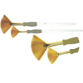Pinsel- Set 2er Fächerpinsel golden Synthetikhaar VE10
