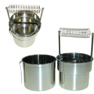 Pinselwascher-  Edelstahl mit Behälter inklusive Abtropfsieb und Pinselablage