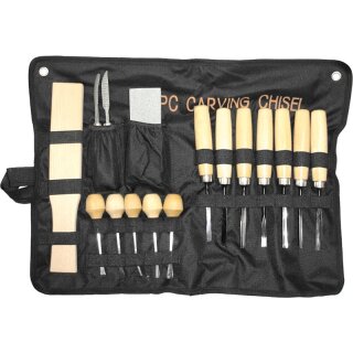 Kerbschnitz- Set 16 teilig in Tasche VE1