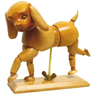Gliederpuppe "Modell Hund" Modellhöhe ca. 13 cm