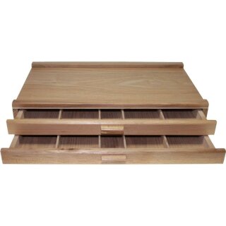 Holzkasten Utensilienkoffer  2 Etagen ca. 40 x 24,3 x 5,0 cm