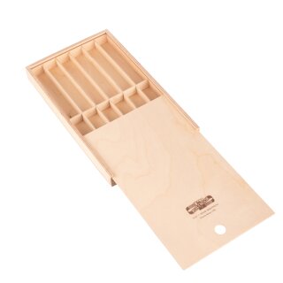 Holzschachtel mit Schiebedeckel 12 Fächer VE1